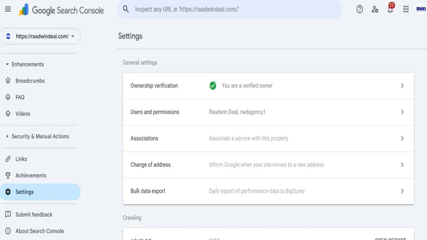 google search console access levels