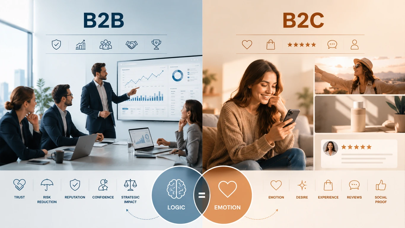 b2b vs b2c emotional marketing