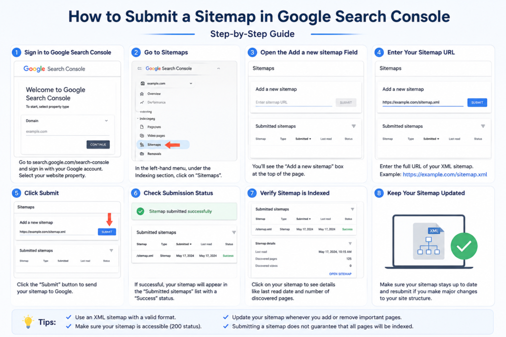 How to Submit Sitemap in Google Search Console